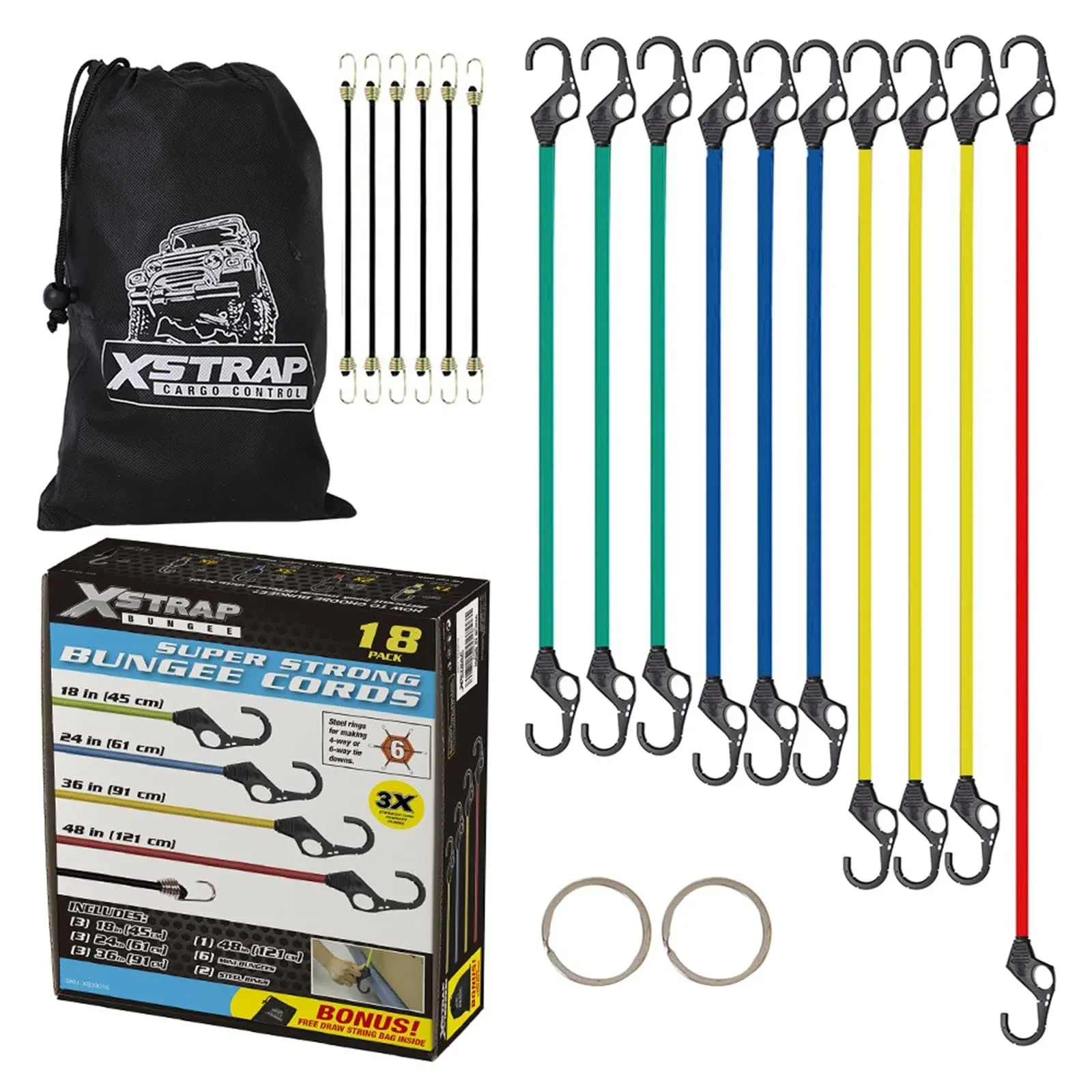 Xstrap Standard Premium Heavy Duty Outdoor Bungee Cords