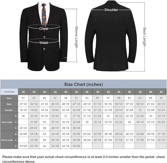 P&L Men's Blazer Premium Stretch Classic Fit Sport Coat Suit Jacket