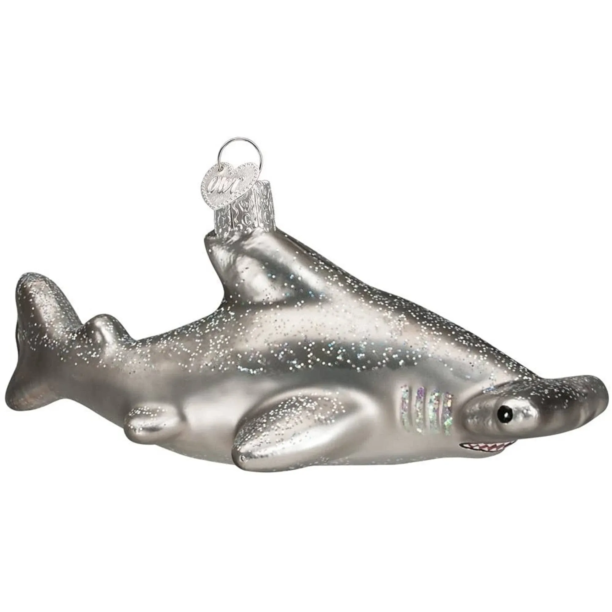 Old World Christmas Hammerhead Shark Glass Ornament