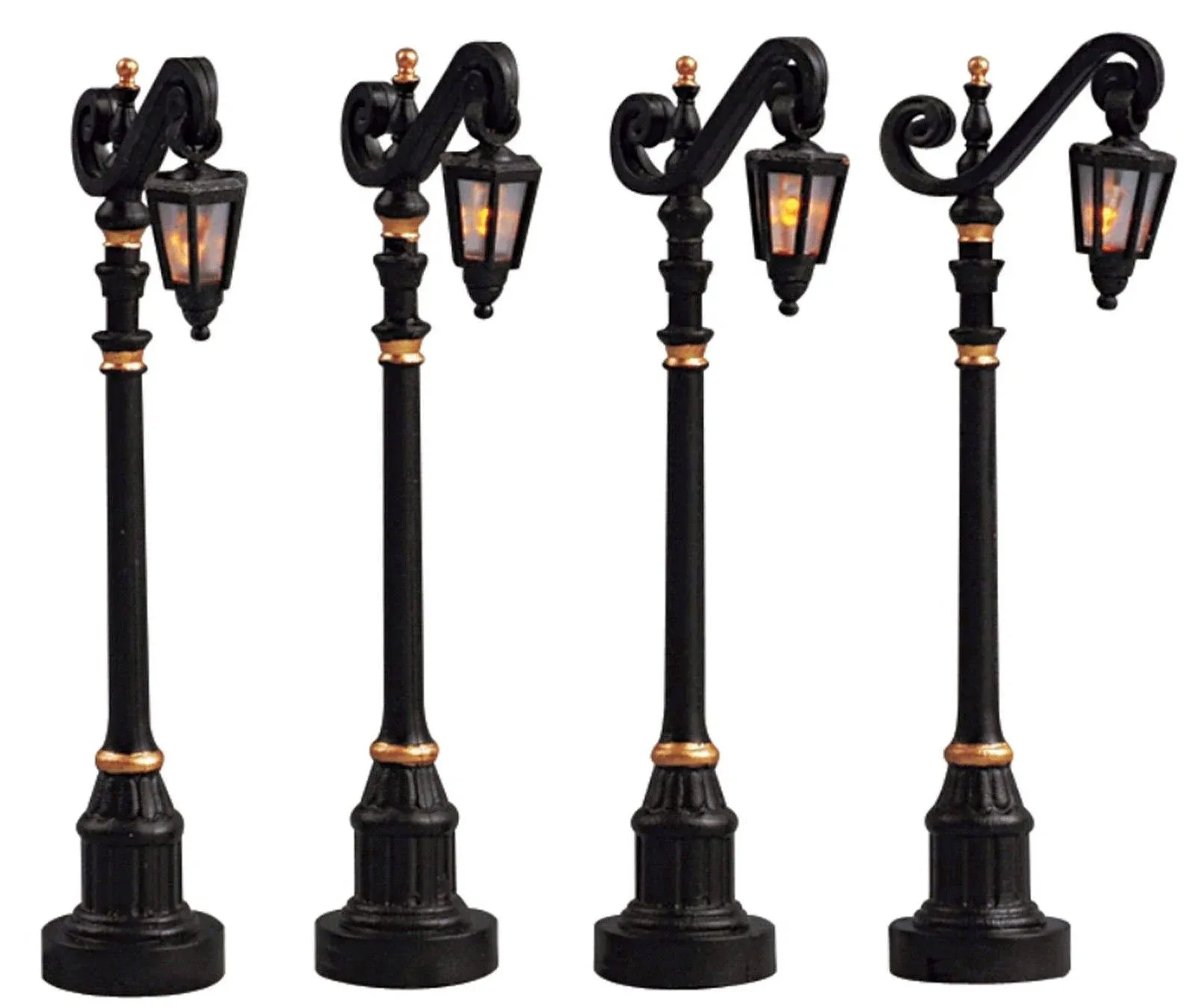 Lemax Village Collection Colonial Street Lamp Set of 4 #54313