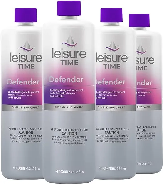 Leisure Time B-04 Defender for Spas and Hot Tubs, 1-Quart, 4-Pack