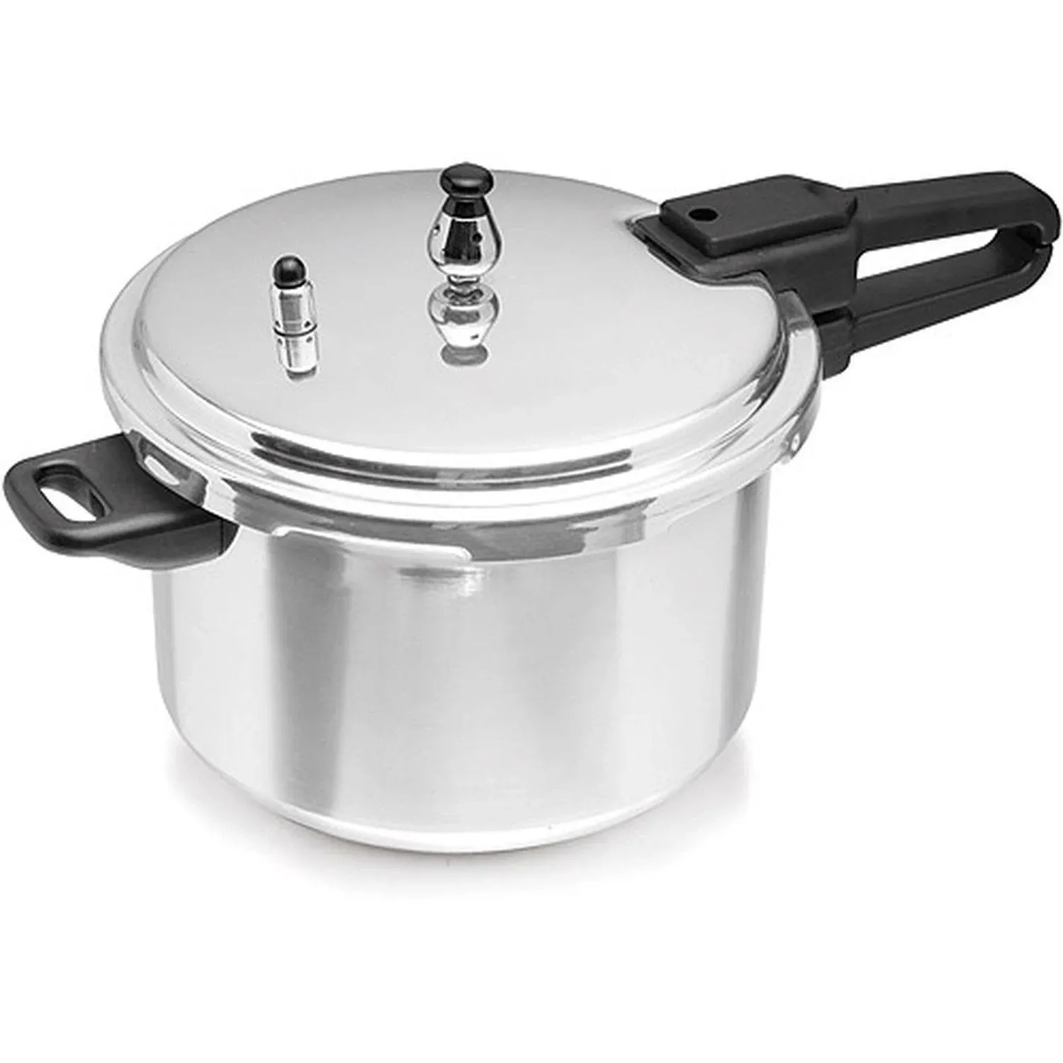 Imusa Aluminum Pressure Cooker with Safety Valve and Pressure Control, Sliver, 4.4 qt