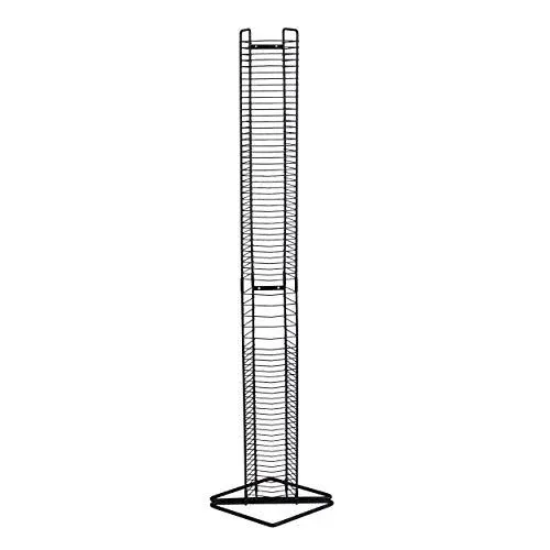 Onyx Wire CD Tower - Holds 80 Cds in Matte Black Steel (Updated)