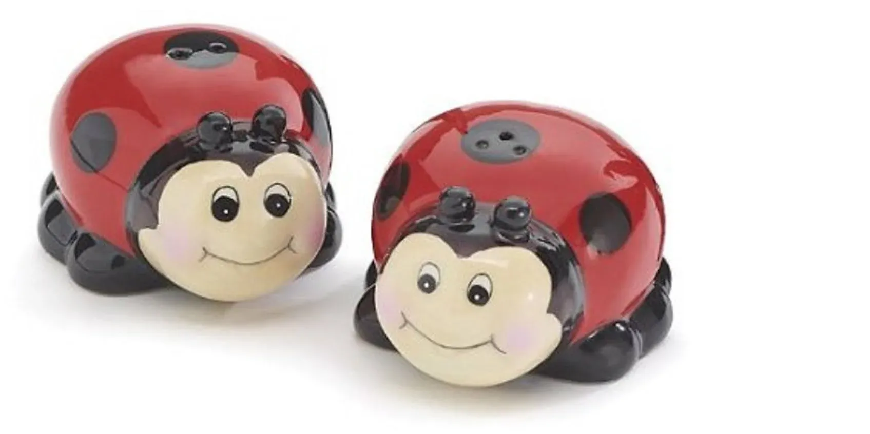 Burton Burton Whimsical Ladybug Lady Bug Salt and Pepper Shaker Set