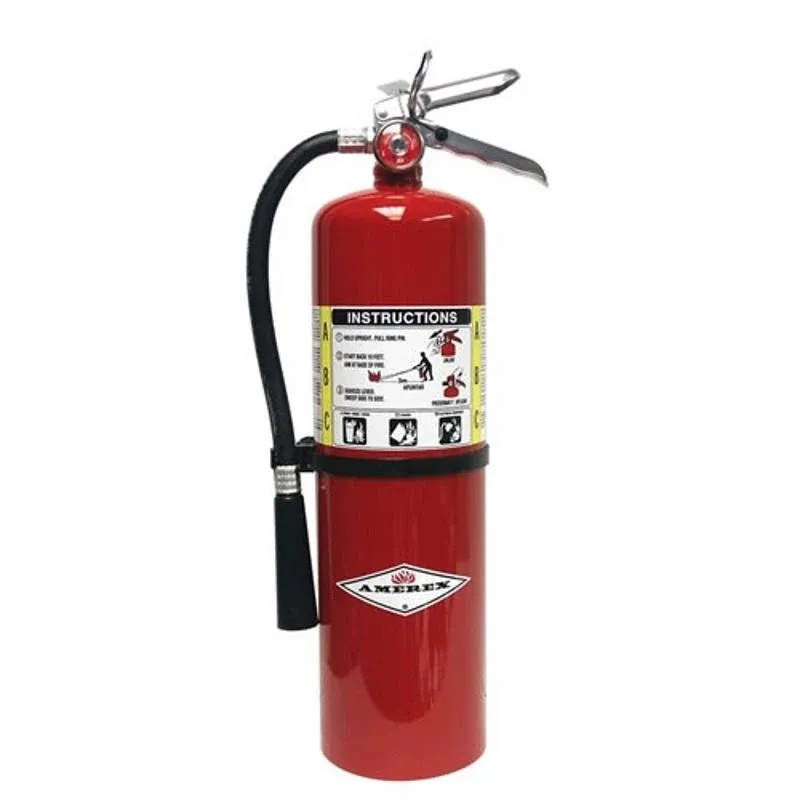 Amerex B456 ABC Dry Chemical Fire Extinguisher with Aluminum Valve, 10 lb. with Bracket