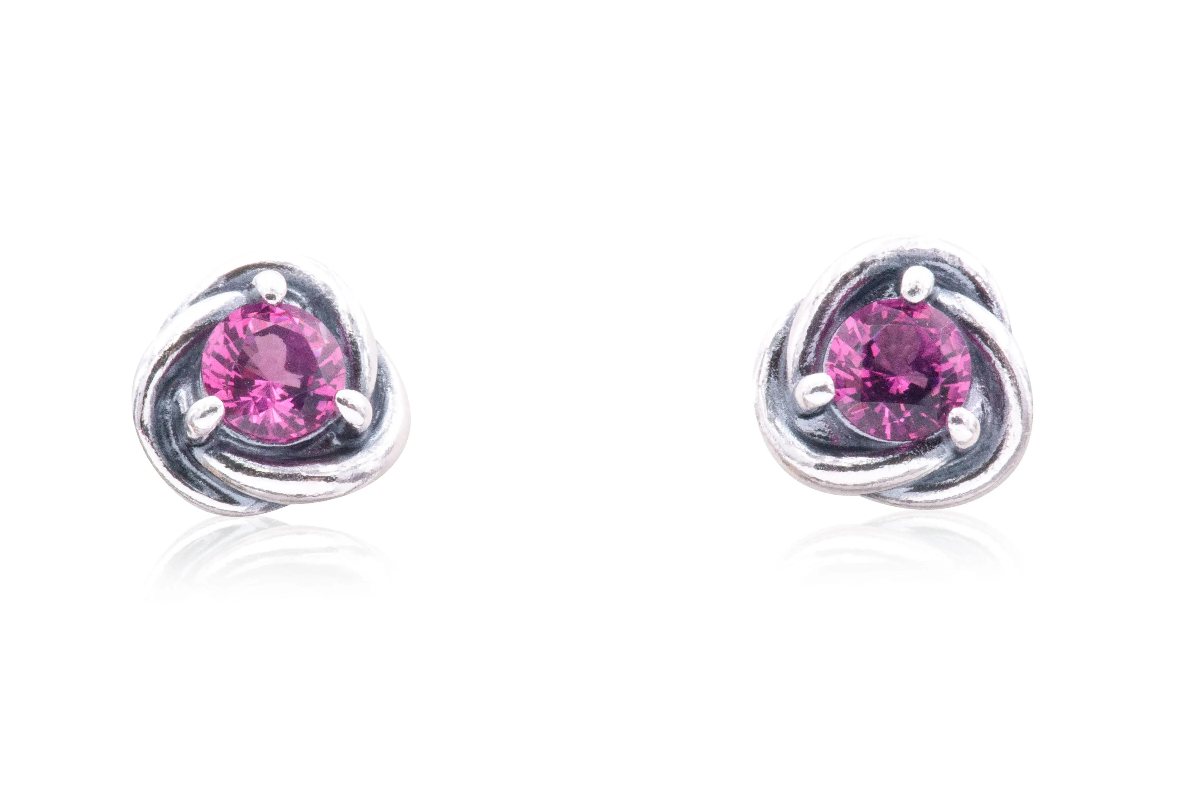 Man Pandora Crystal Birthstone Eternity Circle Stud Earrings