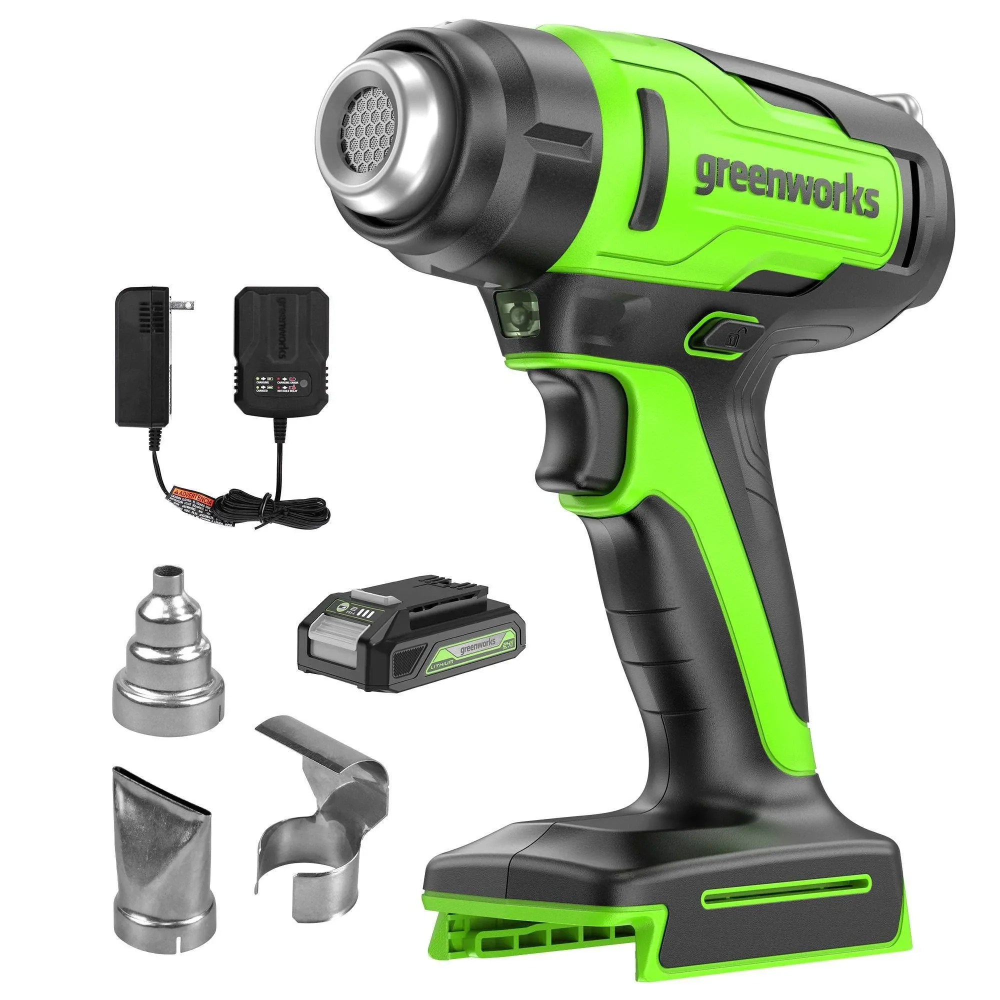 Greenworks 24V Cordless Heat Gun Kit, 4.0Ah Battery & Charger