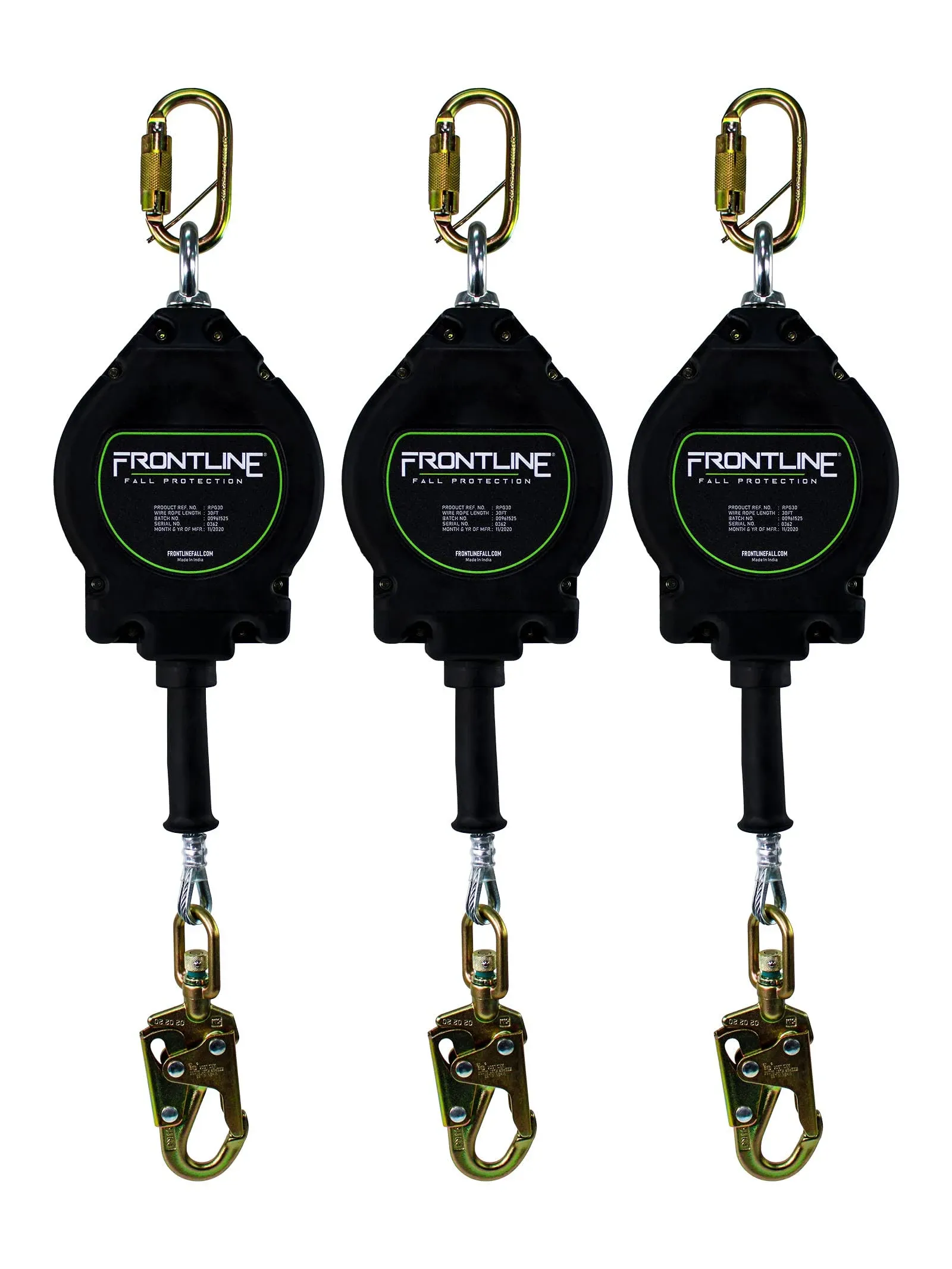 Frontline RPG50 Cable 50' SRL Steel Snap Hook End Pack of 3