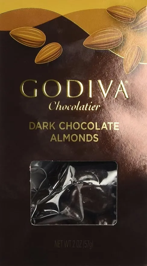 Godiva Chocolatier Chocoiste Almonds, Dark Chocolate - 2 oz