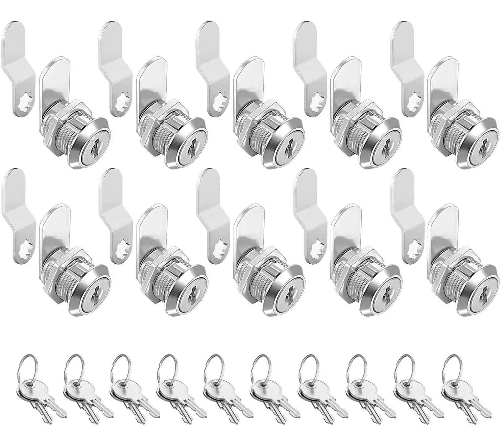 Cabinet Cam Locks Keyed Alike 5/8&#039;&#039; Fits on 3/8&#039;&#039; Max Door Thickness Secure F...