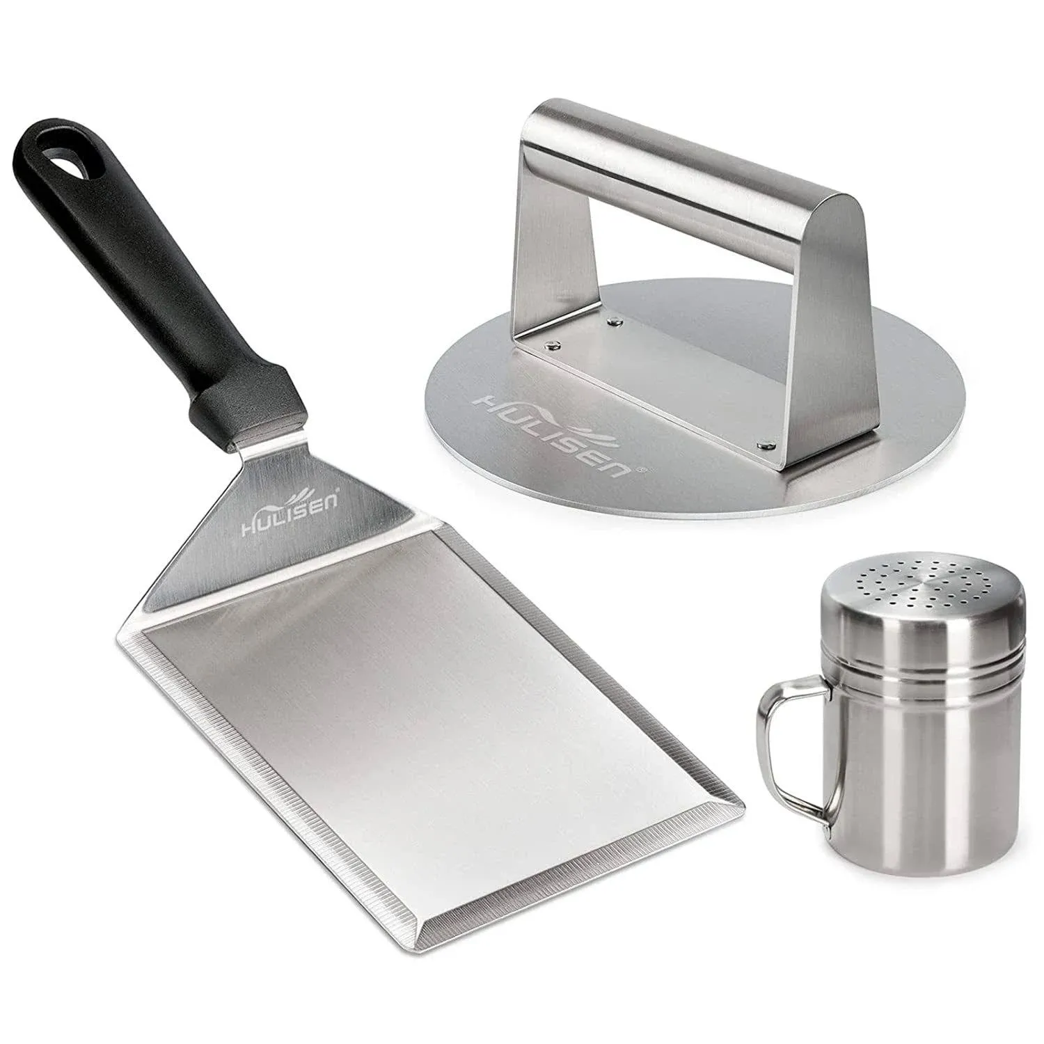 Smashed Burger Kit Stainless Steel Burger Press With Edge Grill Spatula And Spic