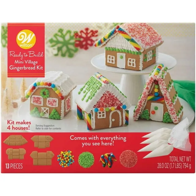 Wilton Unassembled Mini Village Gingerbread Kit - 191011255 | Blain's Farm & Fleet