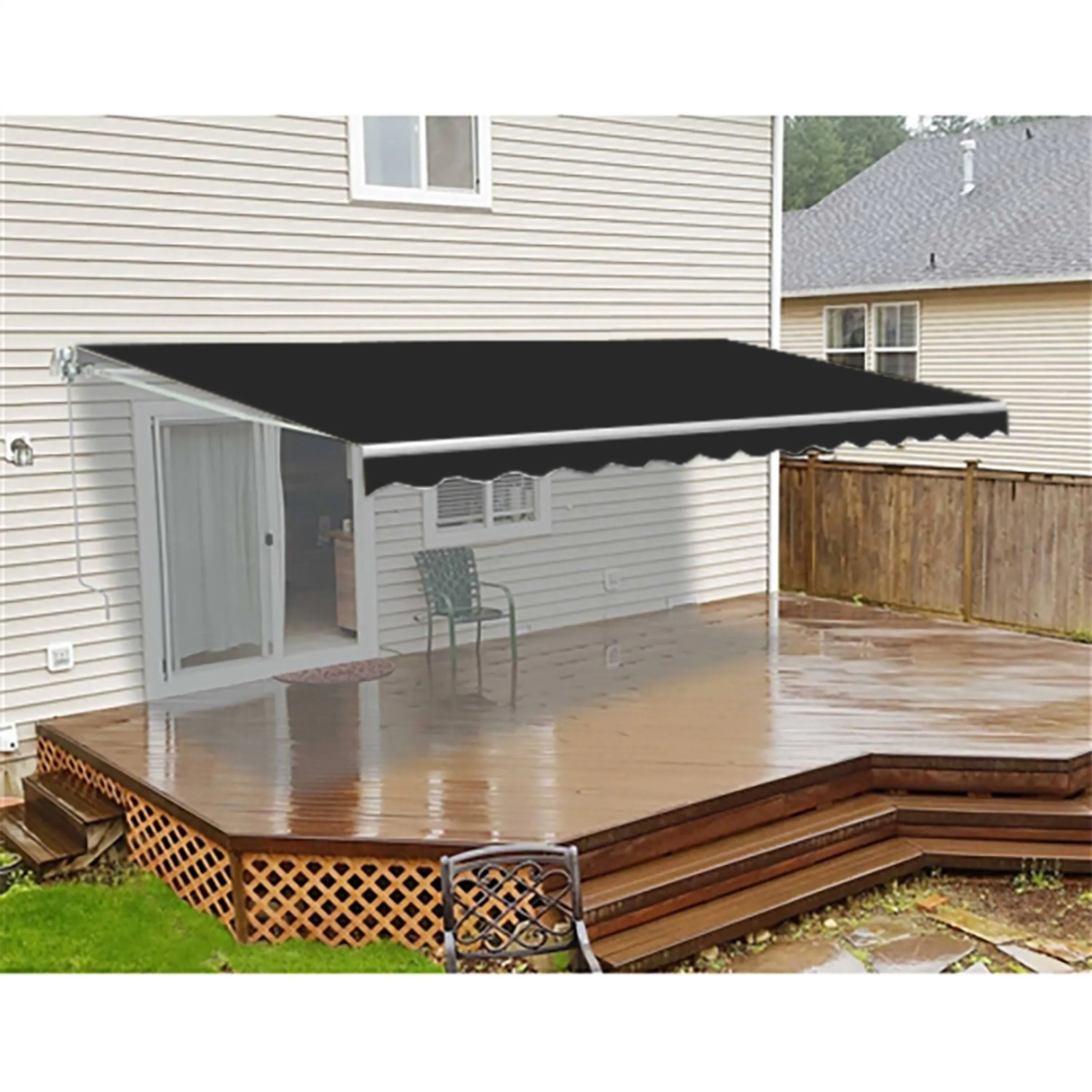 20 ft. Motorized Retractable Awning (120 in. Projection) in Sand