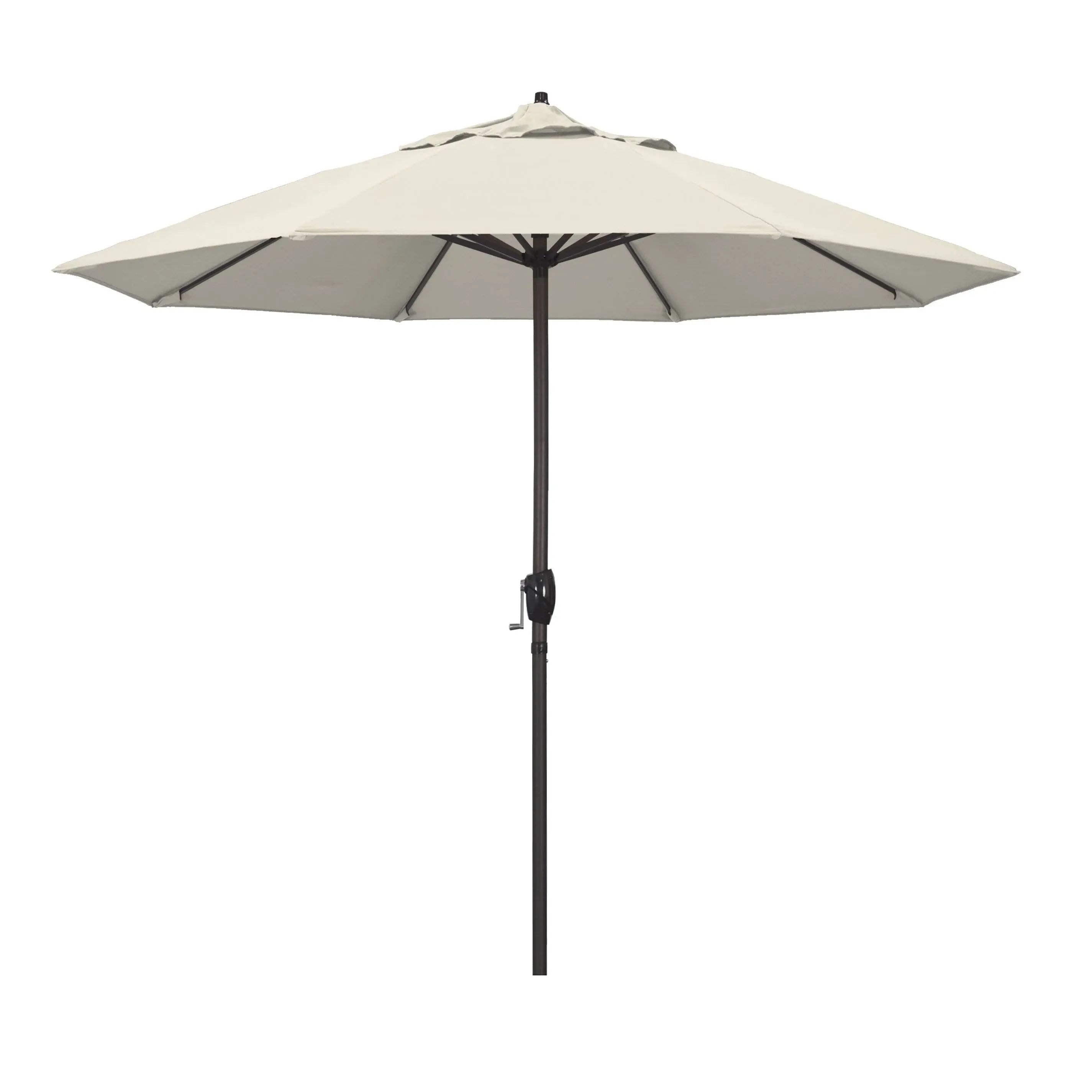 California Umbrella Aluminum Olefin Crank Open, Tilt Patio Umbrella