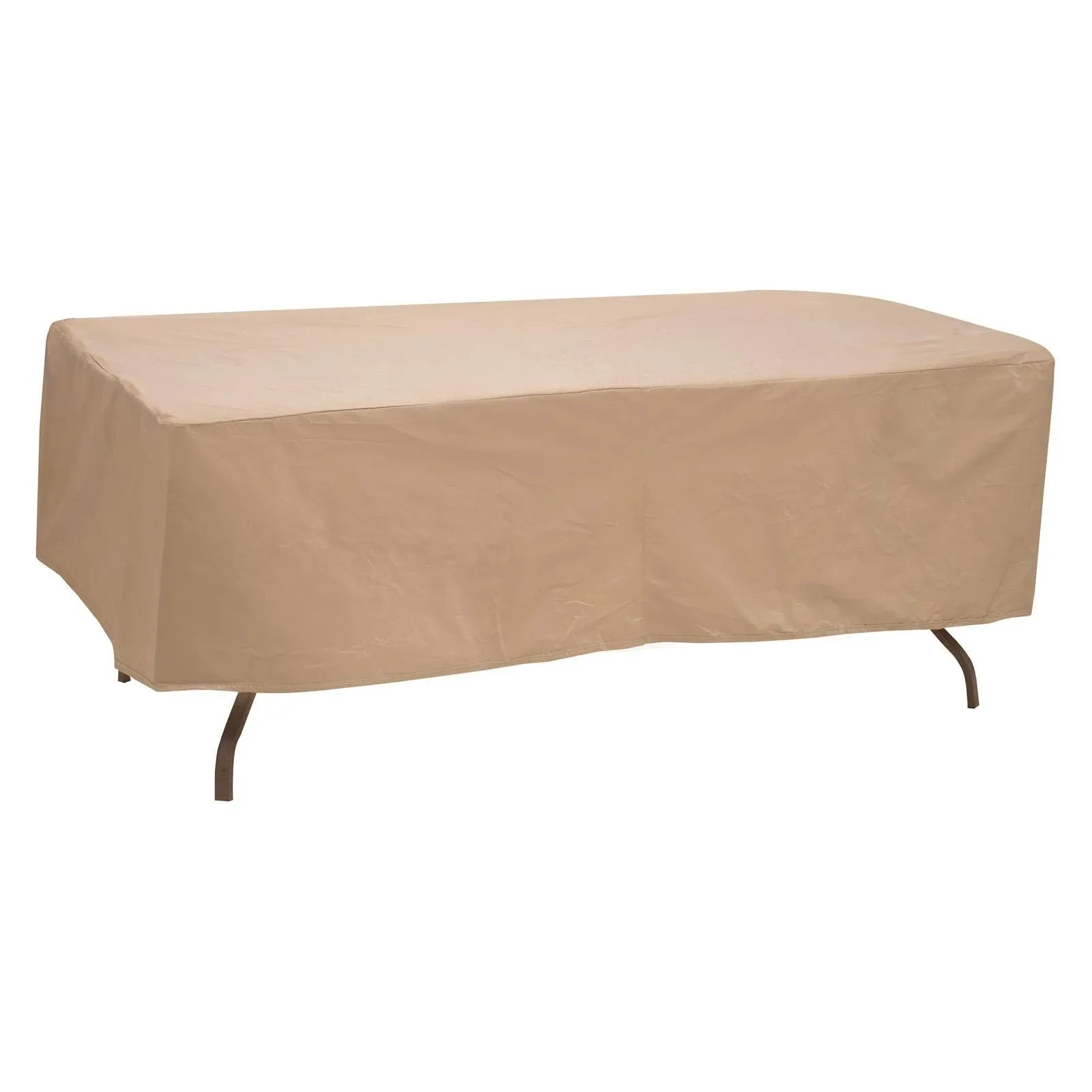 Protective Covers Weatherproof Table Cover, 80 Inch x 84 Inch, Oval/Rectangle Table, Tan - 1155-TN