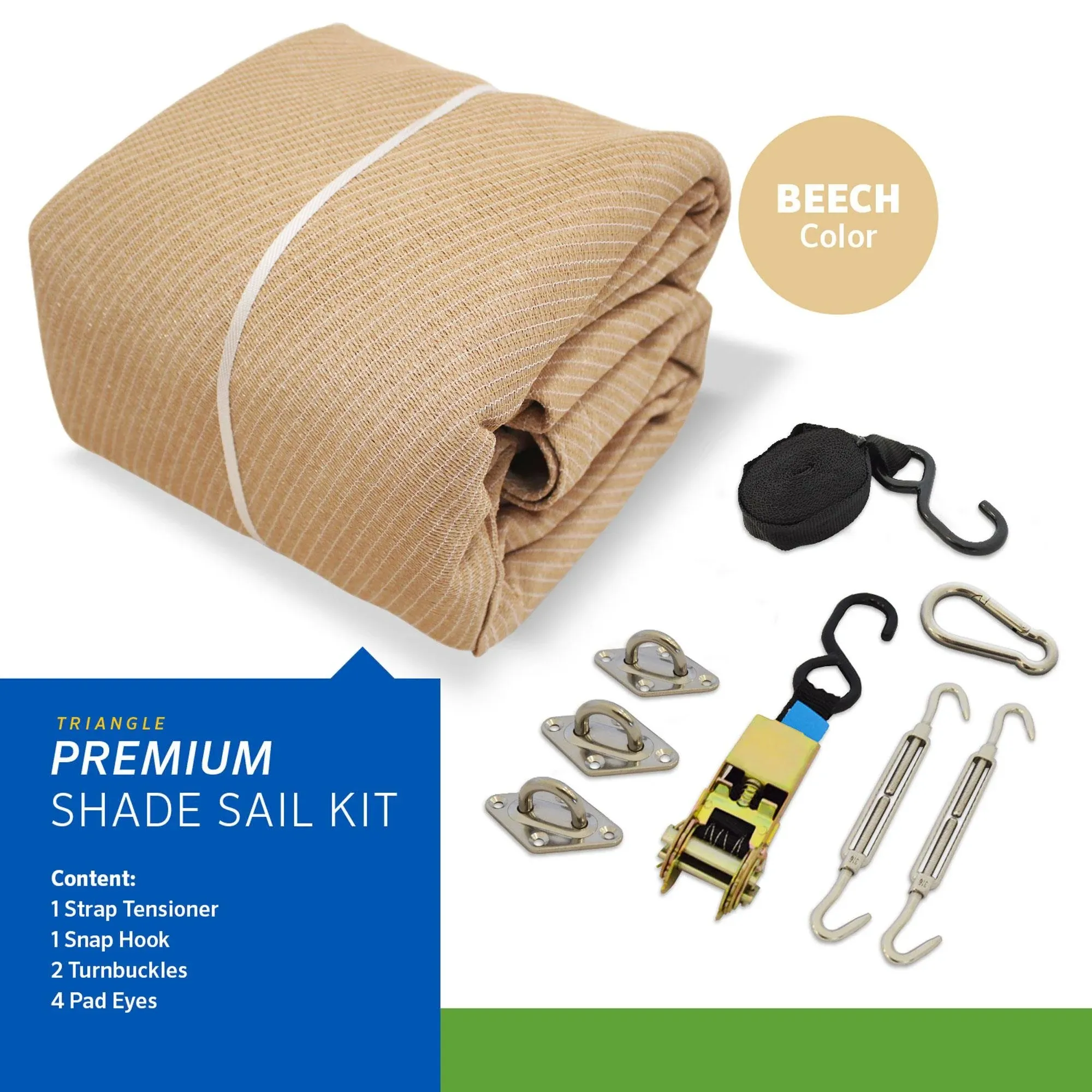 16'5" Premium Triangle Kit Shade Sail Beech - Coolaroo