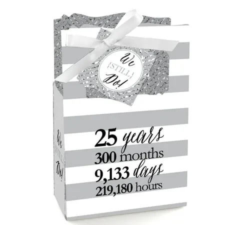 We Still Do - 25th Wedding Anniversary Party Favor Boxes - Set of 12