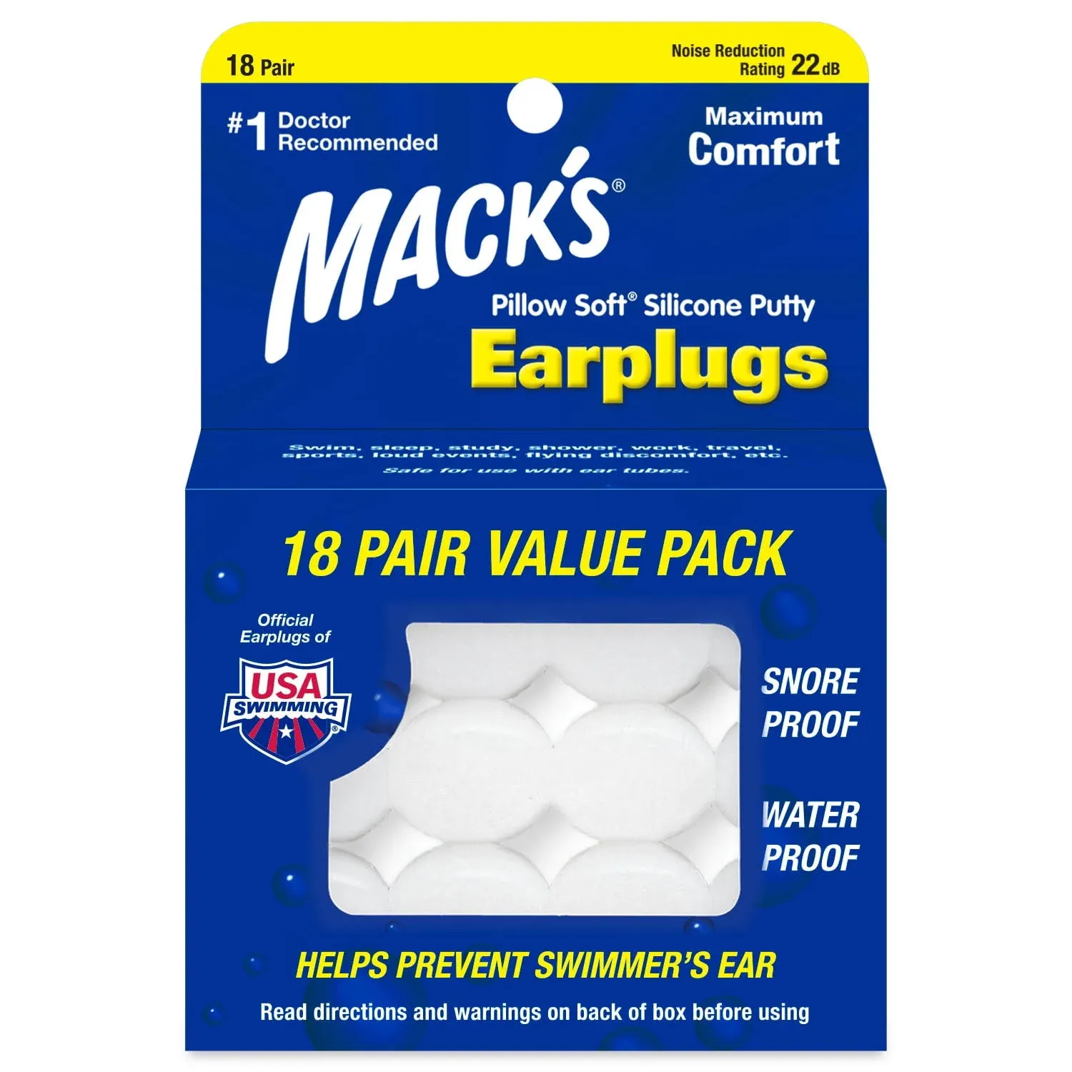 Mack's Pillow Soft Earplugs Silicone