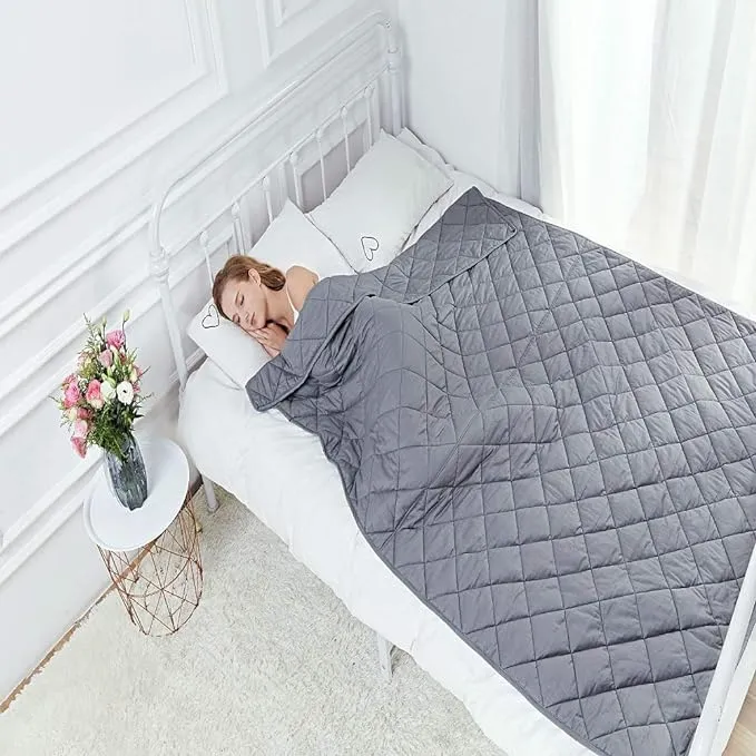 HYPNOSER Weighted Blanket 2.0 for 48&#034;x72&#034;, Inner Layer Dark Grey 