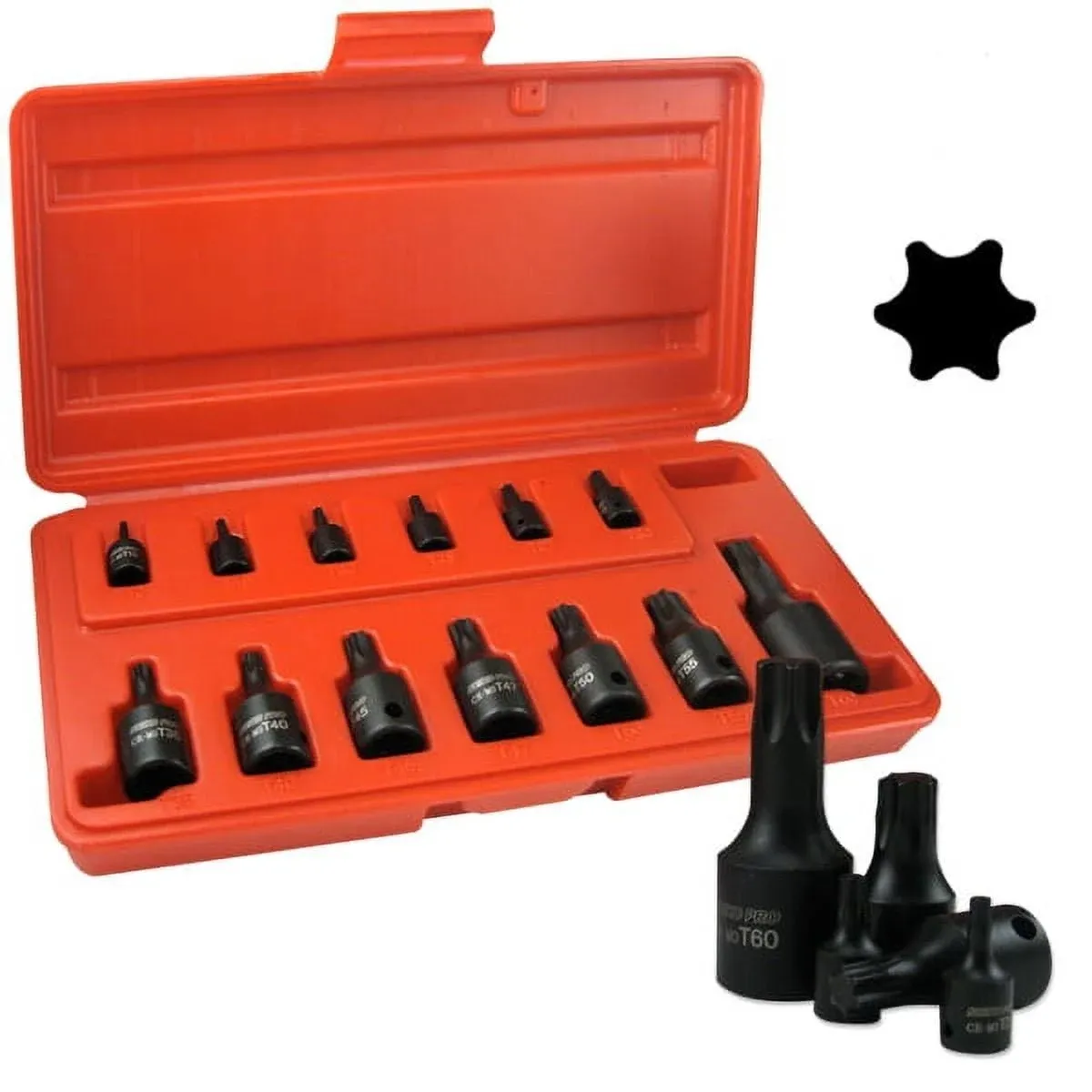 Neiko 10281B Impact Torx Socket Set (13 Piece)