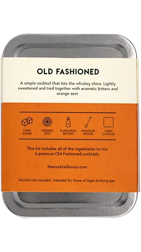 The Cocktail Box Co. Old Fashioned Cocktail Kit, Travel Cocktail Kits【4 Pack】 Old Fashioned Kits w/Muddler, Cocktail Sugar Cubes, Bitters for Cocktails | Old Fashioned Bar Mixology, Old Fashioned Mix