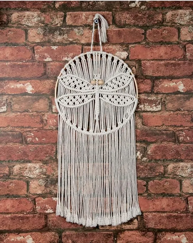 Macrame Wall Hanging Kit DRAGONFLY  Woven Tapestry Home Decor DIY