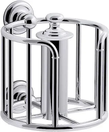 KOHLER K-72576-SN Artifacts Toilet Tissue Carriage, Vibrant Polished Nickel