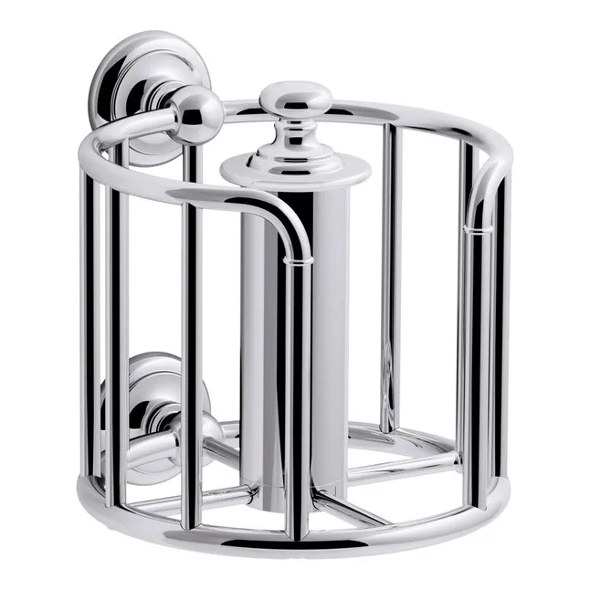 KOHLER K-72576-SN Artifacts Toilet Tissue Carriage, Vibrant Polished Nickel