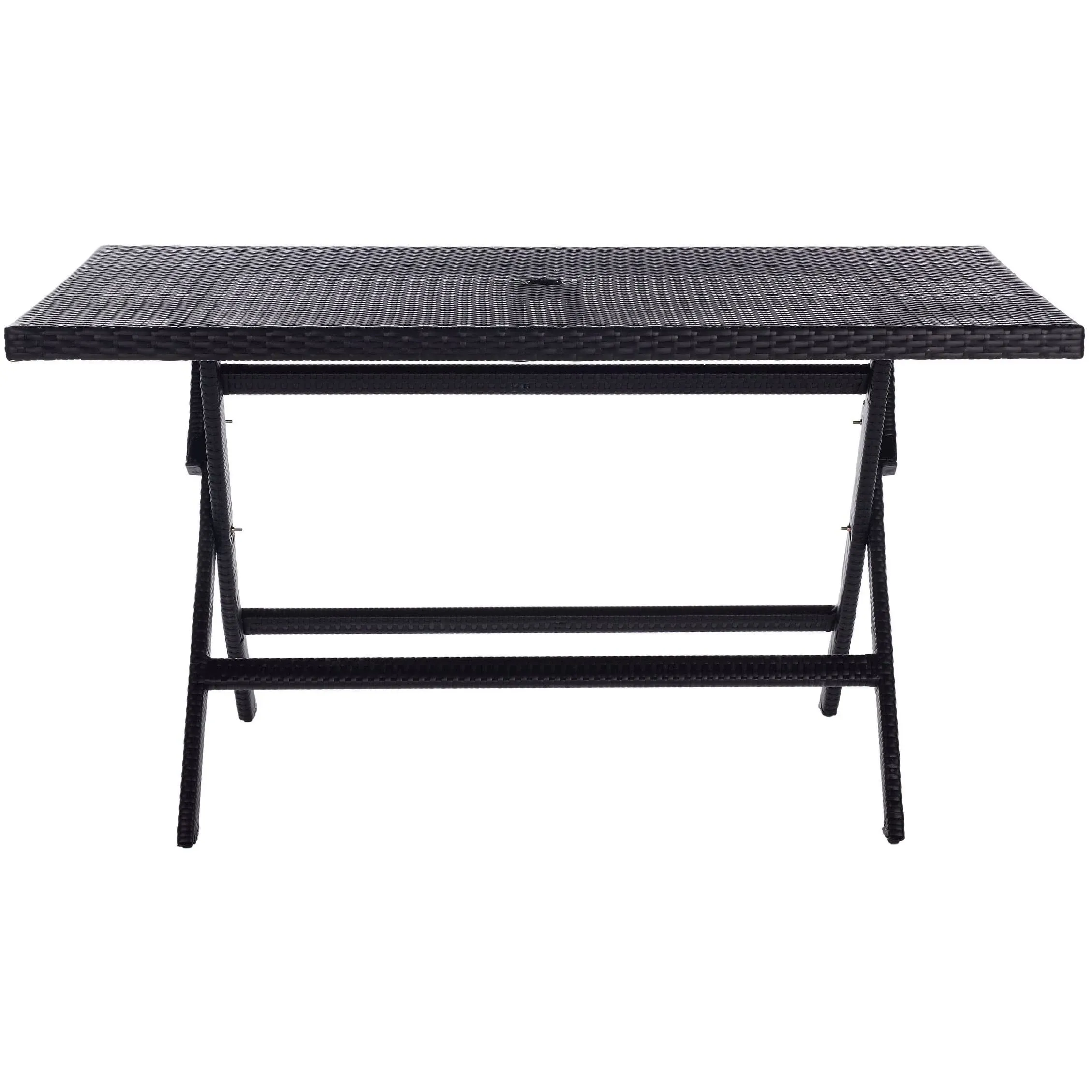 Safavieh PAT7503A Outdoor Collection Akita Black Rectangle Folding TableSafavieh PAT7503A Outdoor Collection Akita Black Recta…