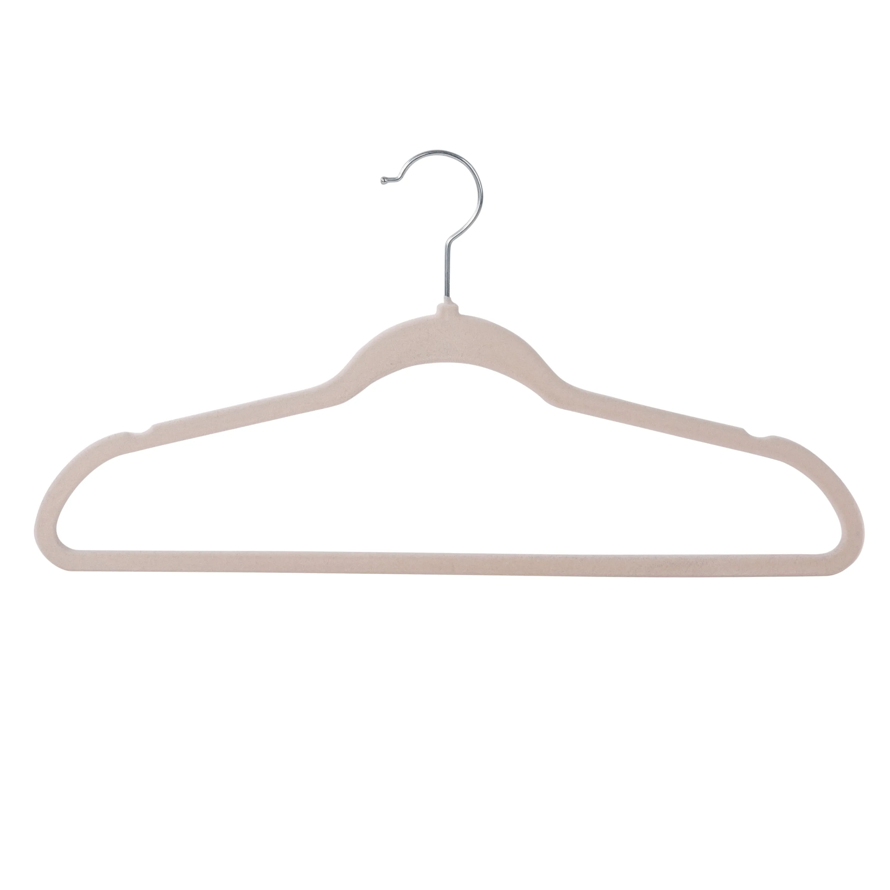 Honey-Can-Do 25-Pack Slim-Profile Non-Slip Velvet, Ivory Hanger, 25, White