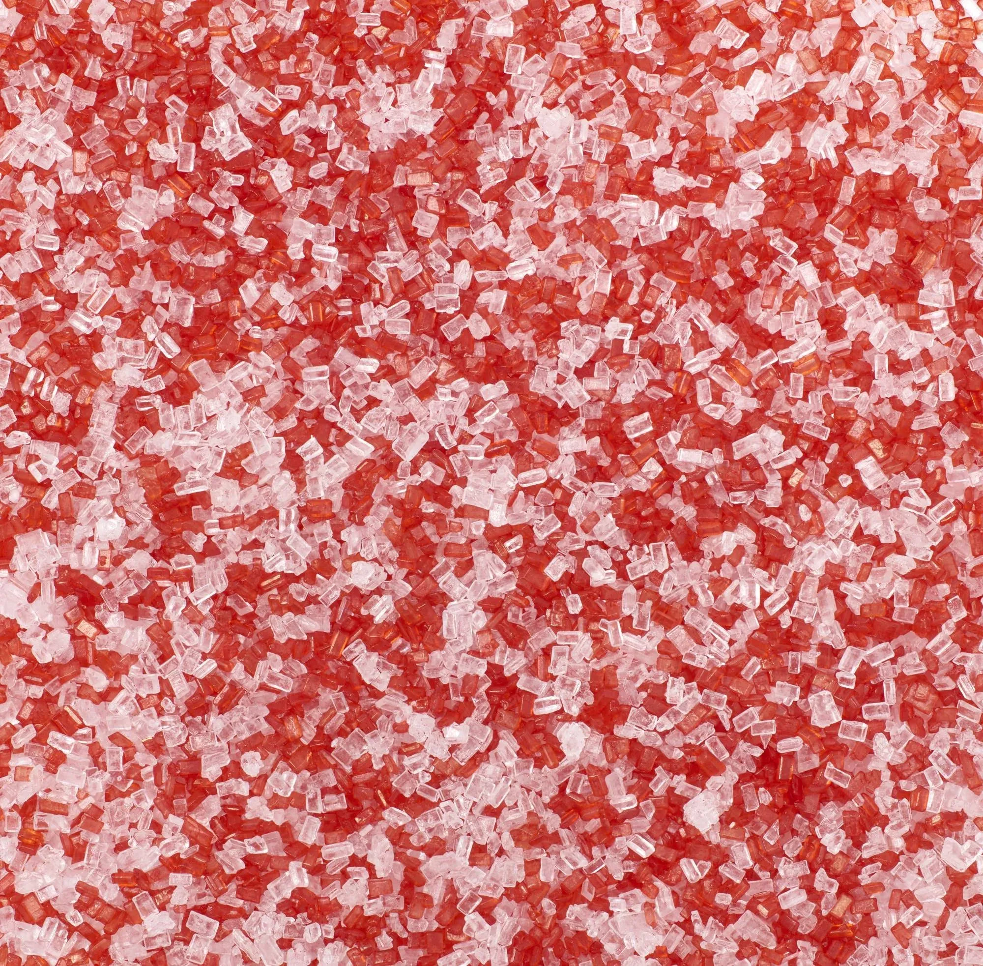 Peppermint Flavored Red & White Sugar Crystals