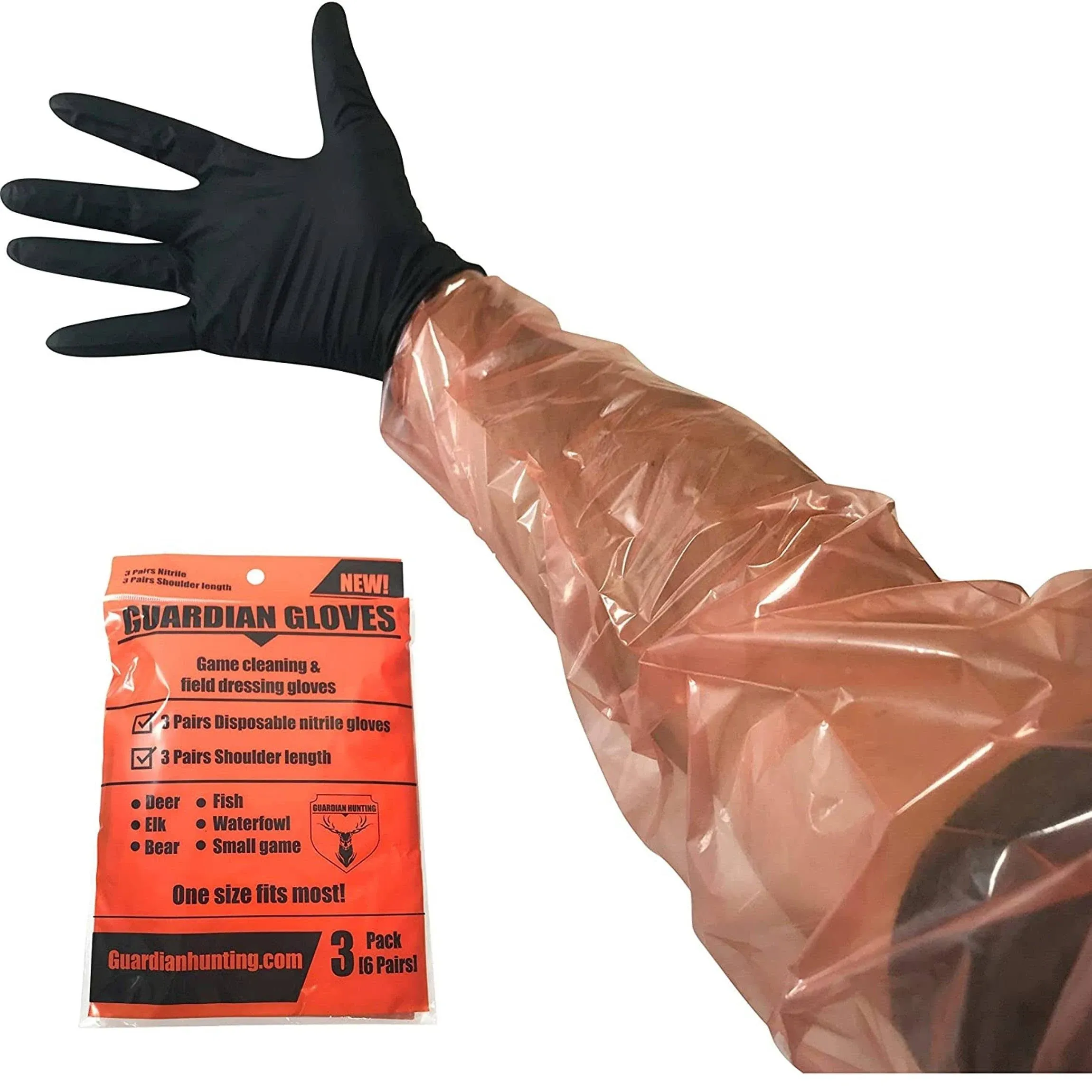 Deer Gutting Gloves Field Dressing Gloves with Long and Short Gut Glove Combo...