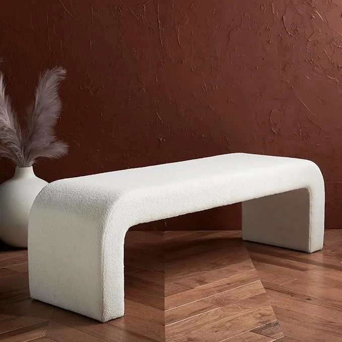 Safavieh - Couture - Caralynn Upholstered Bench - White - SFV5027C