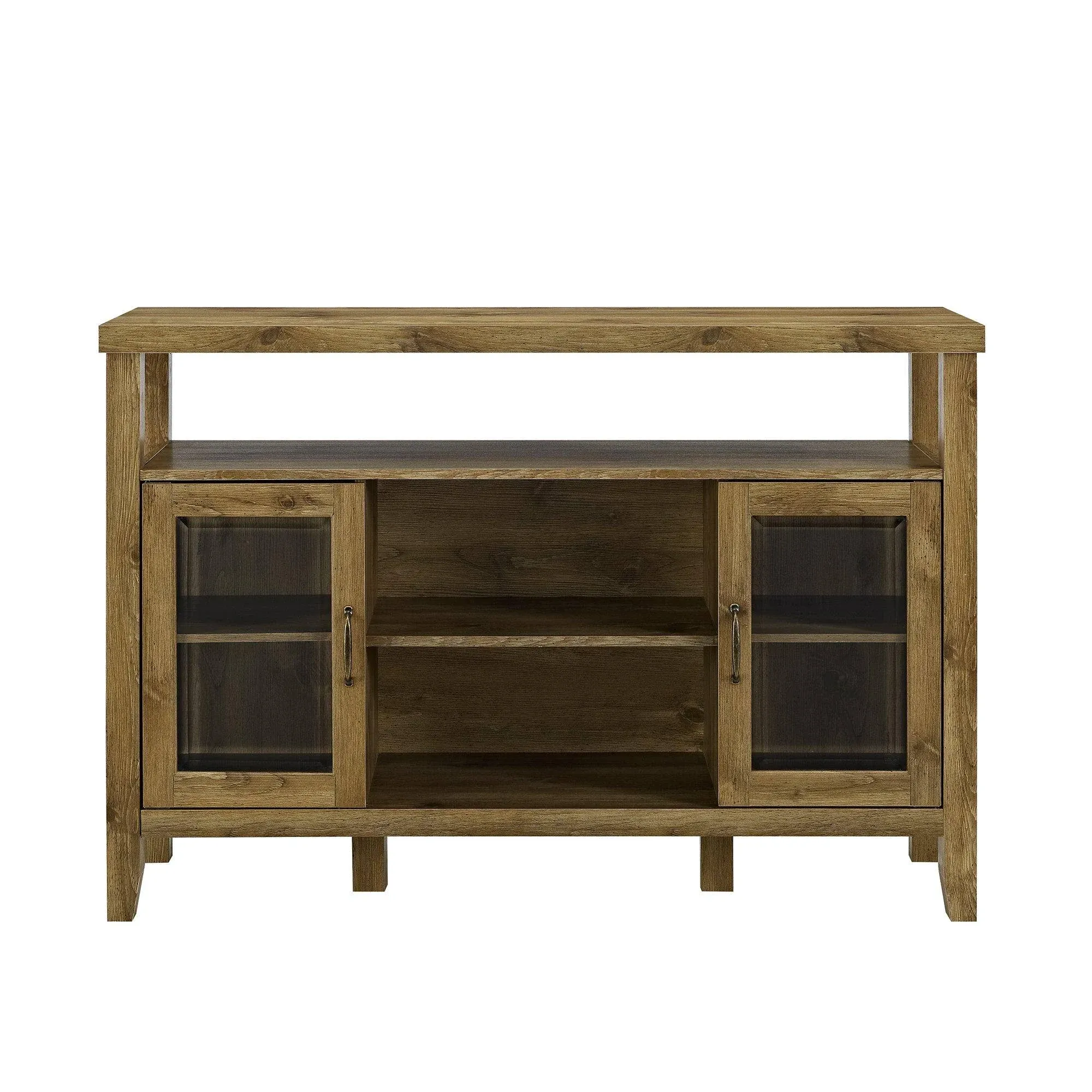 52" Wood TV Stand High Boy Buffet - Gray Wash - Farmhouse - Entertainment Centers And Tv Stands - by Homesquare | Houzz