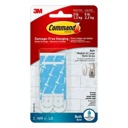 3M BATH22-ES Water-Resistant Refill Strips 5 lbs.