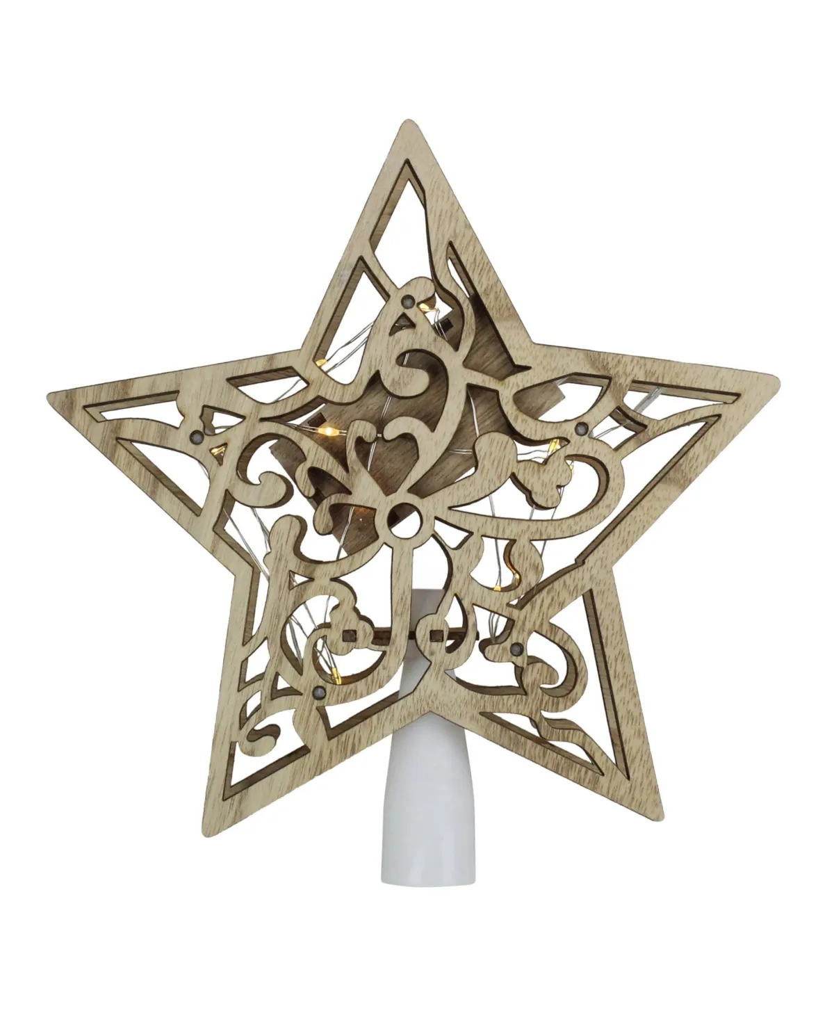 Christmas Tree Topper Star LED Lights Star Treetop Battery Operated,Lighted Star Tree Topper for Christmas Tree Decorations (Golden)