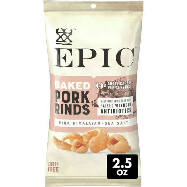 Epic Bar, Cuits au four, Couennes de porc, Sel de mer rose de l'Himalaya, 70 g