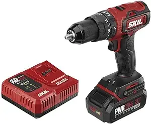 "SKIL HD529402 PWRCore 20 Brushless 20V 1/2'' Hammer Drill Kit with PWR JUMP Charger"