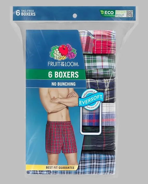 Fruit of the Loom Men's Woven Boxers