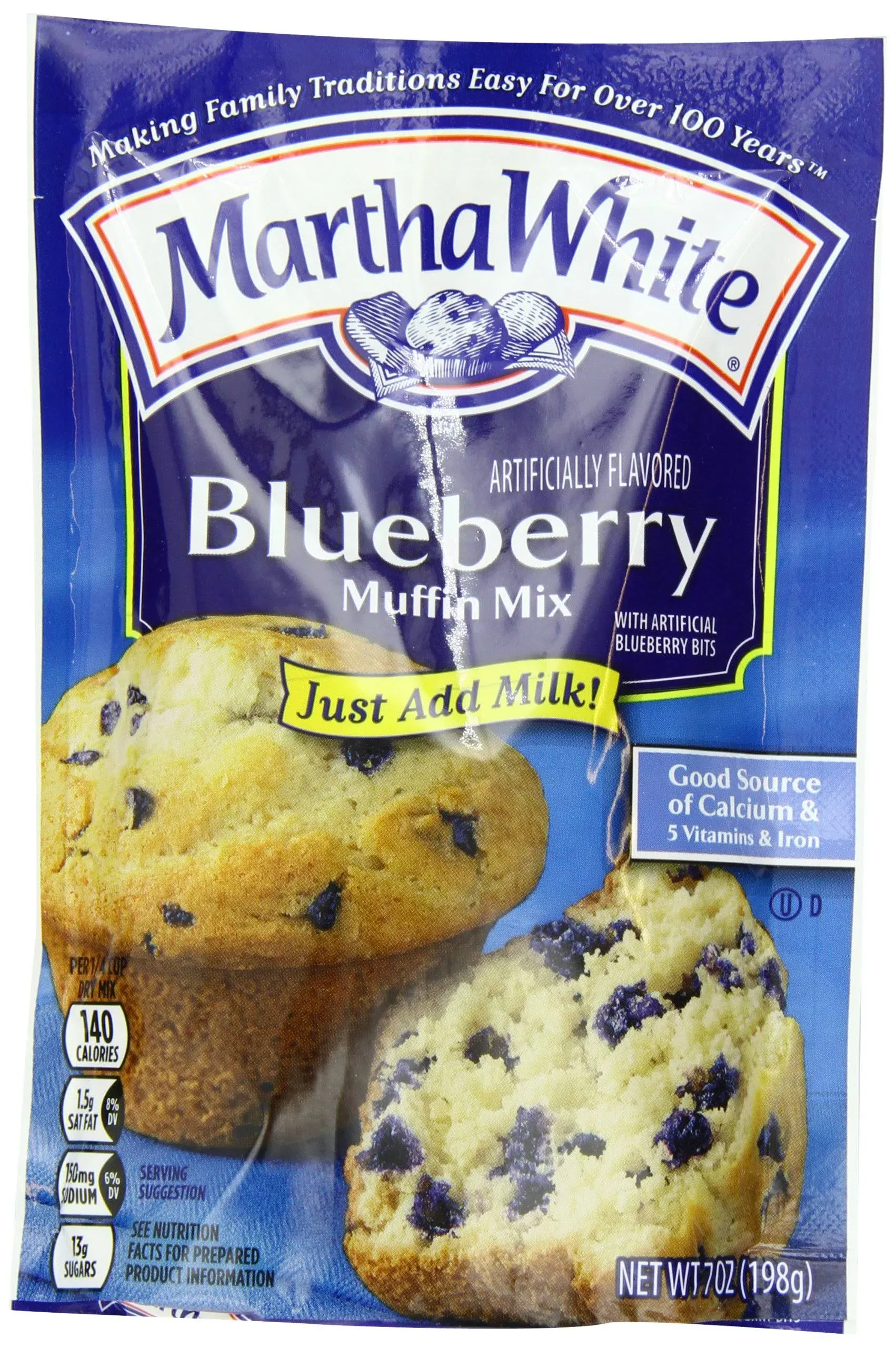 Martha White Blueberry Muffin Mix, 7 Ounce -- 12 per case