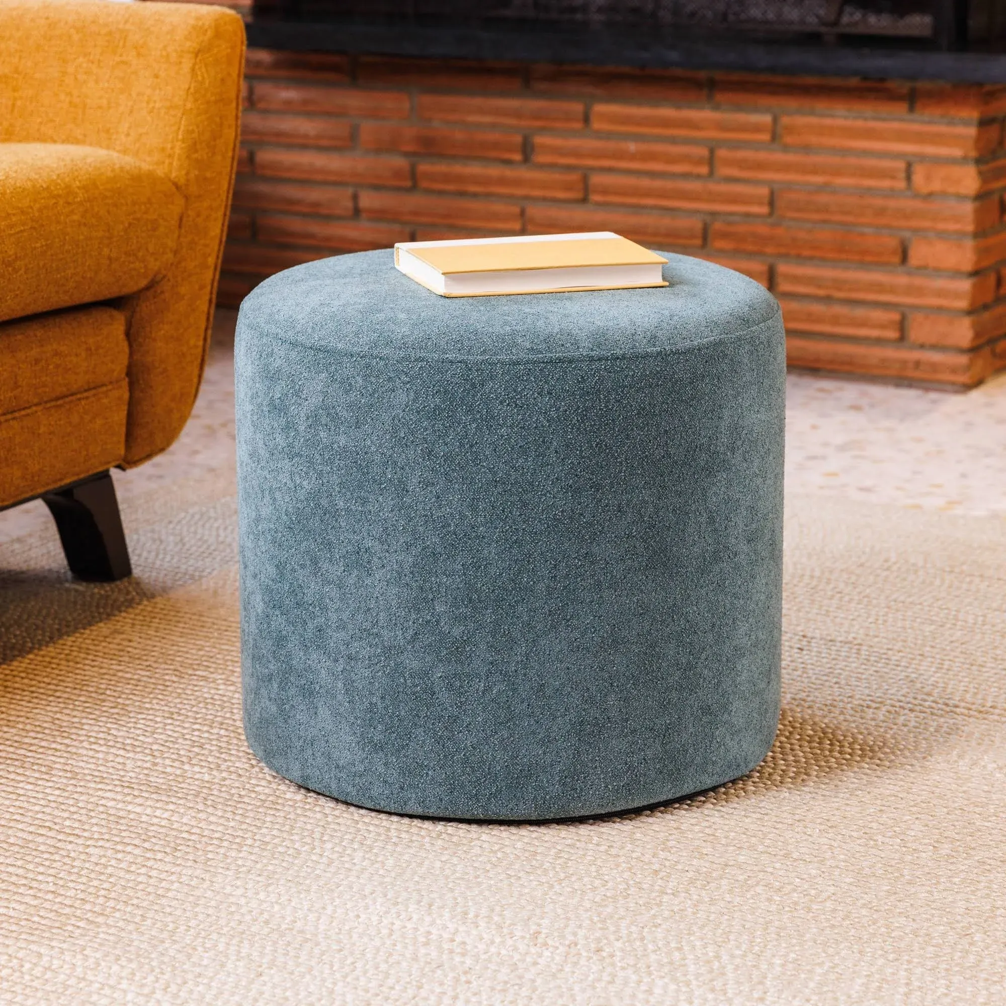 WOVENBYRD 19" Round Pouf Ottoman