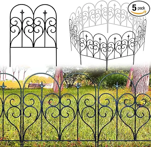 32'' H x 24'' W Black Metal Fencing MooJ