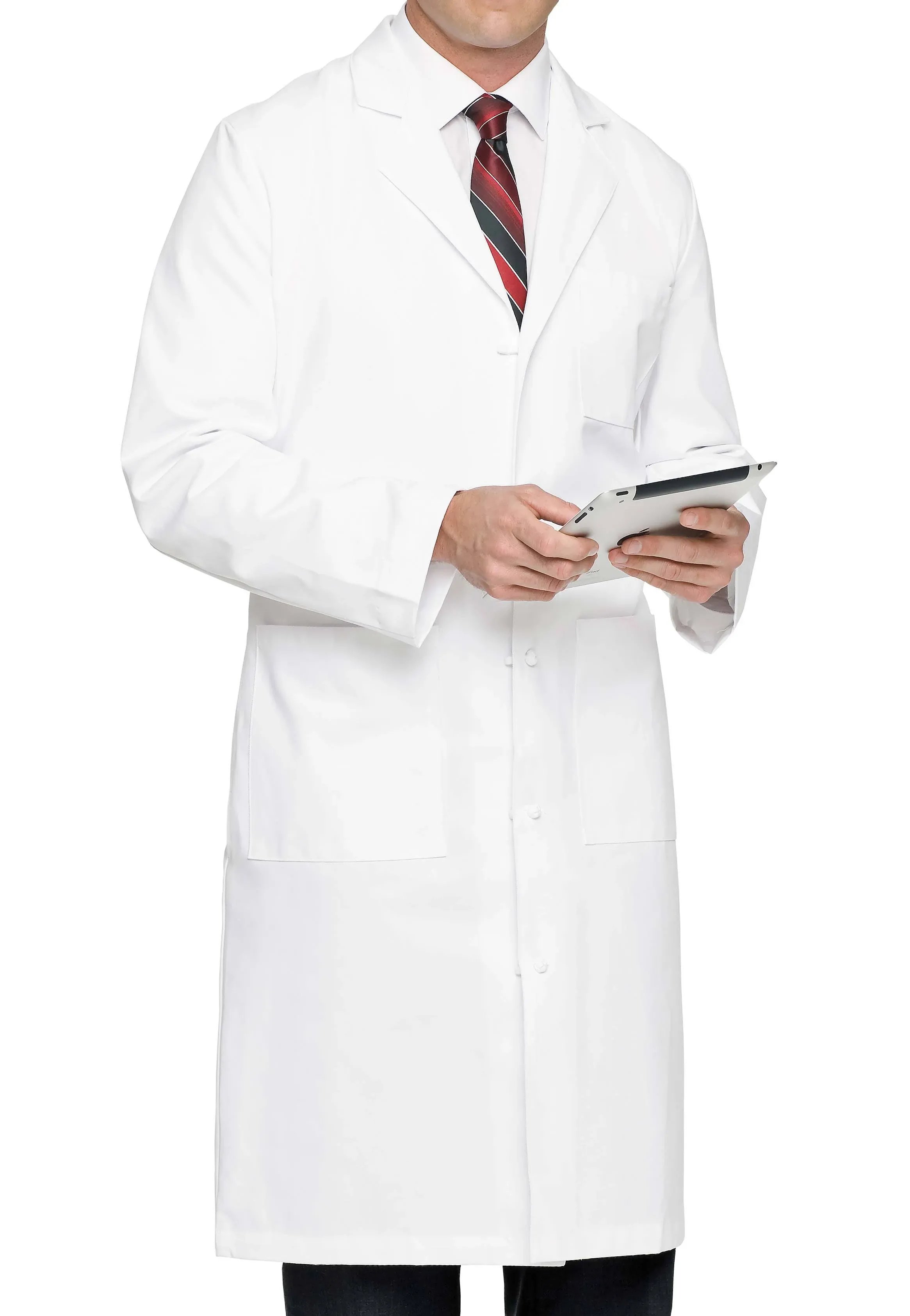 Landau Relaxed Fit 3-Pkt 5-Knot Cloth Button Full-Length Lab Coat for Men 3138