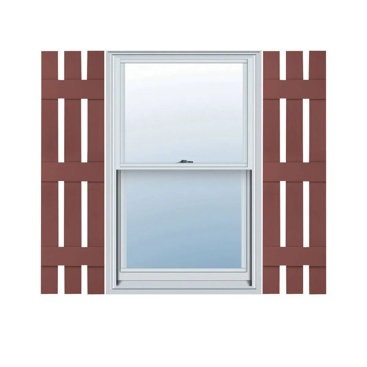 Lifetime Vinyl, Standard Three Board Spaced, Board-n-Batten Shutters, LS3S12X05500BL