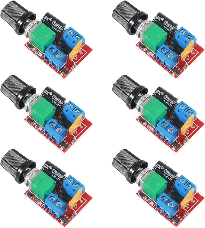 6PCS DC Motor PWM Speed Controller 3V 6V 12V 24V 35V 5A 90W with Speed Control 