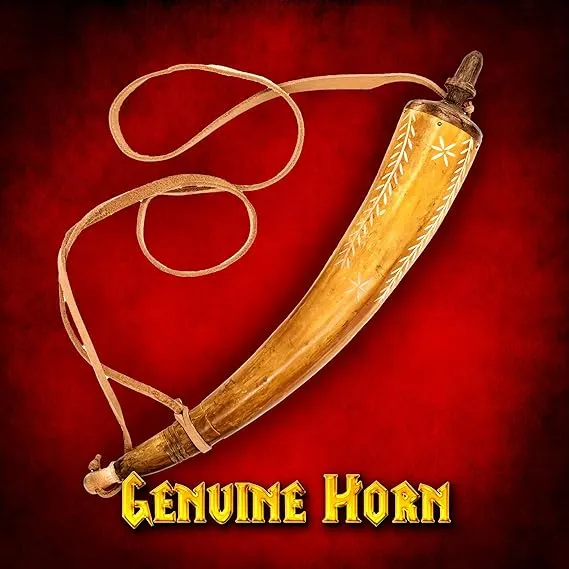 Gun Powder Horn with Strap Mountain Man Reenactment Rendezvous