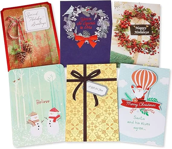 American Greetings Christmas Cards, Variety Pack (6-Count)