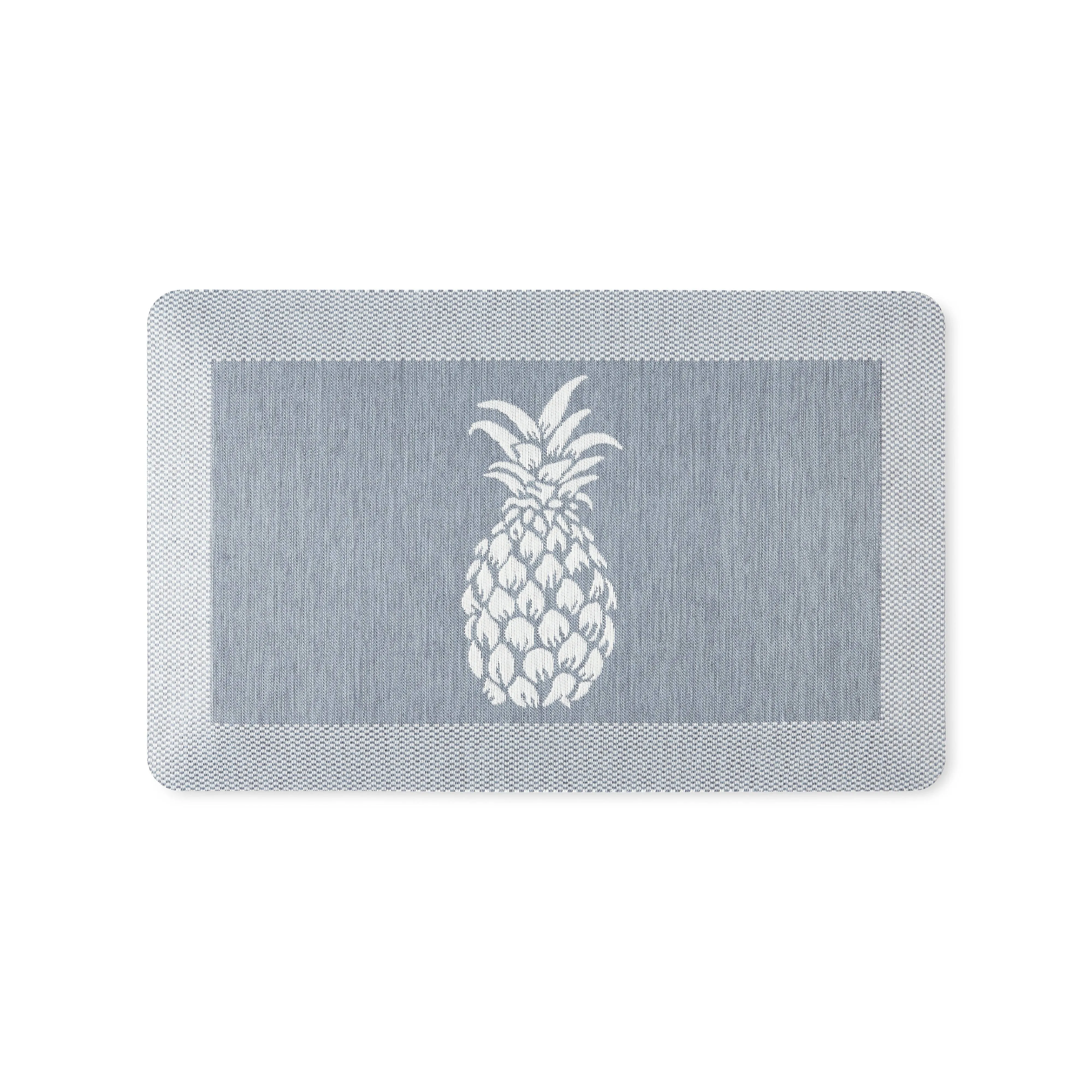 Martha Stewart Aloha Modern Pineapple Anti-Fatigue Air-Infused Kitchen Mat, Blue