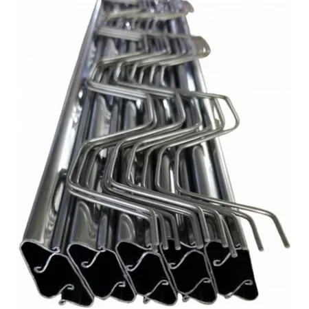 Farm Plastic Supply Spring Wire & Lock Channel Steel 6.5 ft Spring Lock Track & U-Channel Bundle for Greenhouse Plastic