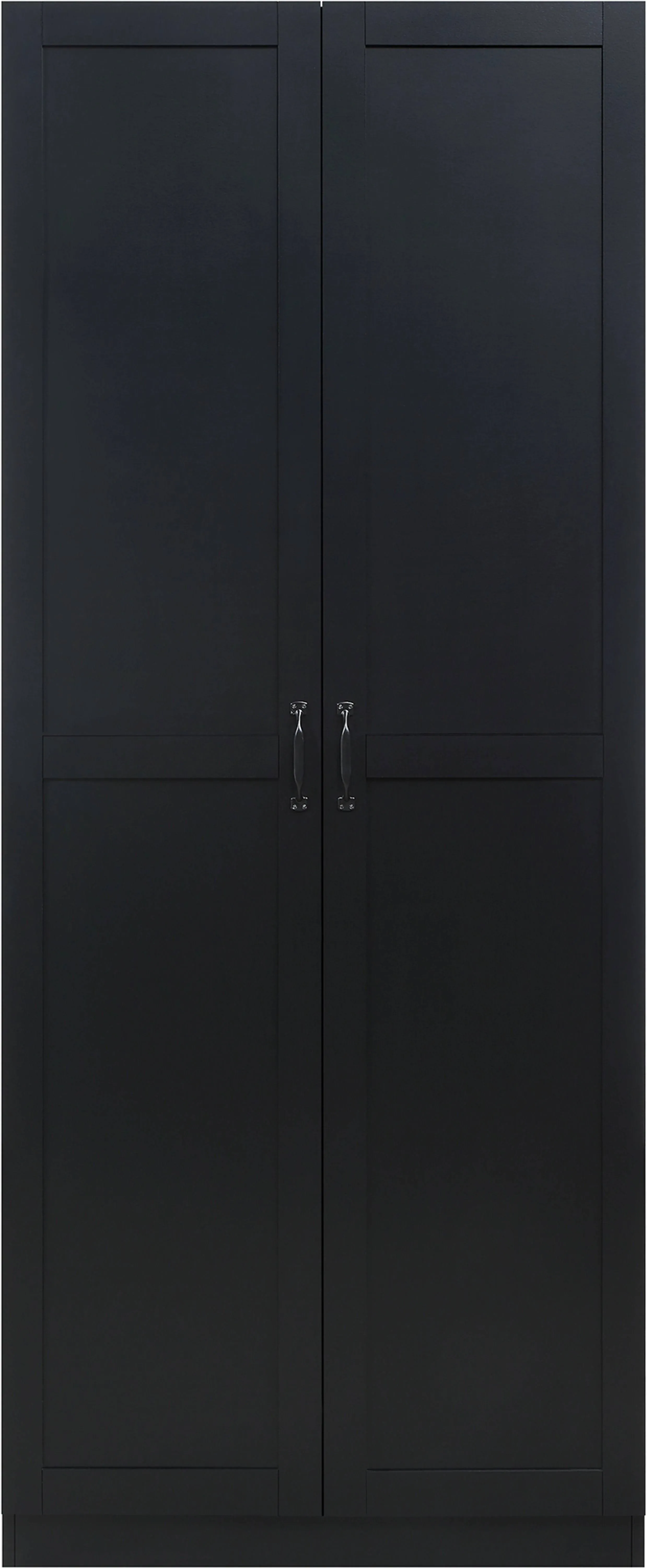 Manhattan Comfort Hopkins Black Freestanding Storage Closet